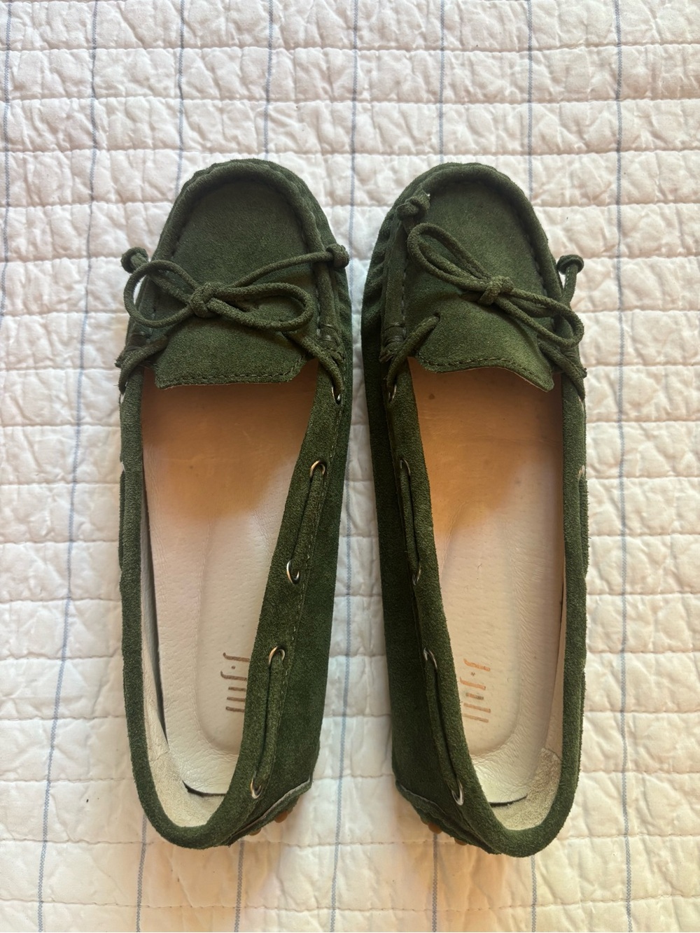 J. Jill Green Suede Moccasin Loafers